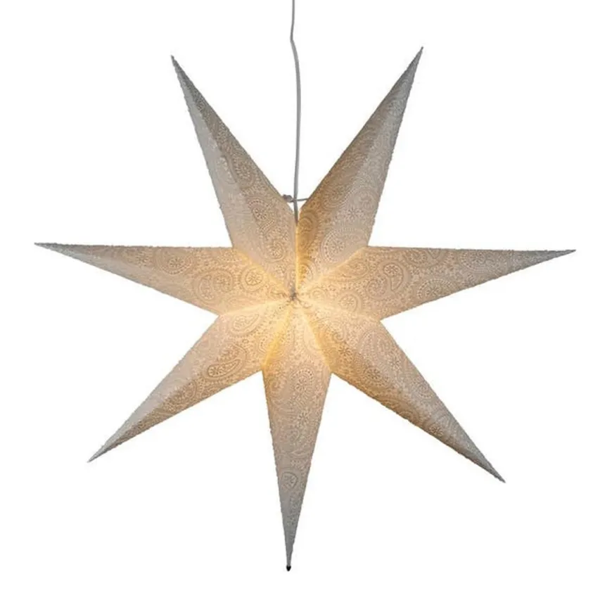 Adventstjerne 80 cm med broderi