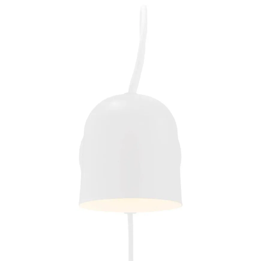 Angle vegglampe med USB - Hvit
