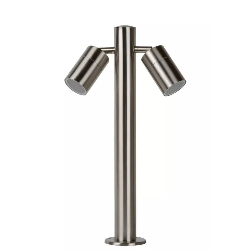 Arne pullert utendørs 2 arm IP44 GU10 50 cm - Satin Krom