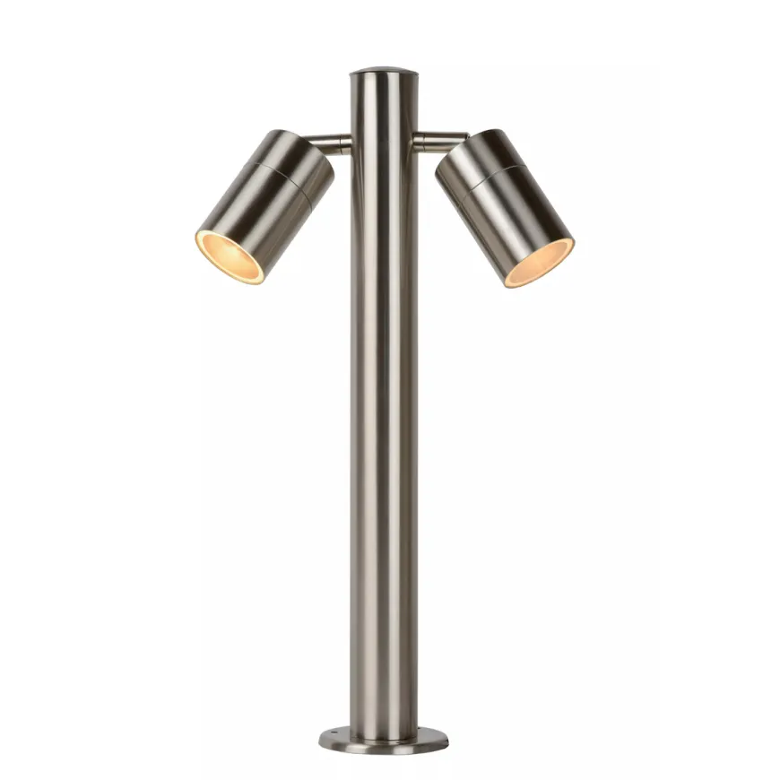 Arne pullert utendørs 2 arm IP44 GU10 50 cm - Satin Krom