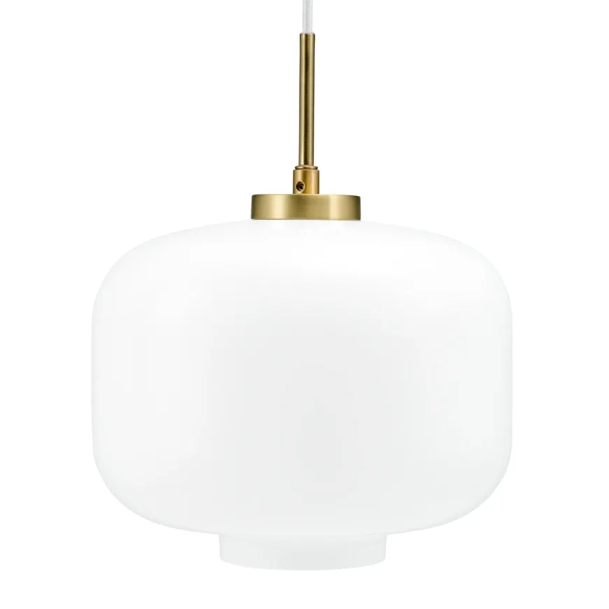 Arp takpendel 30 cm - Messing/Opal glass
