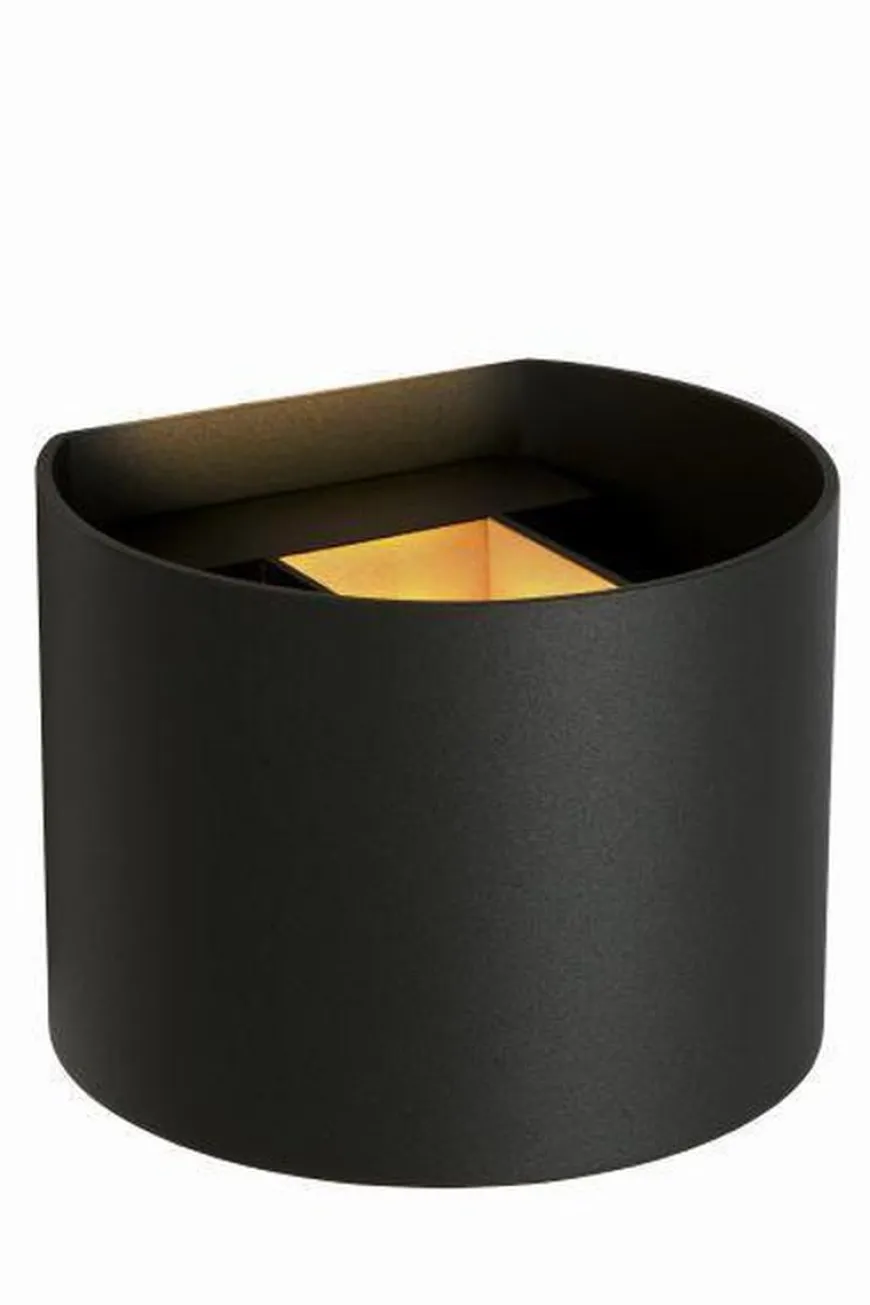 Axi round vegglampe opp/ned baderom IP54 6 watt 2700 Kelvin - Svart