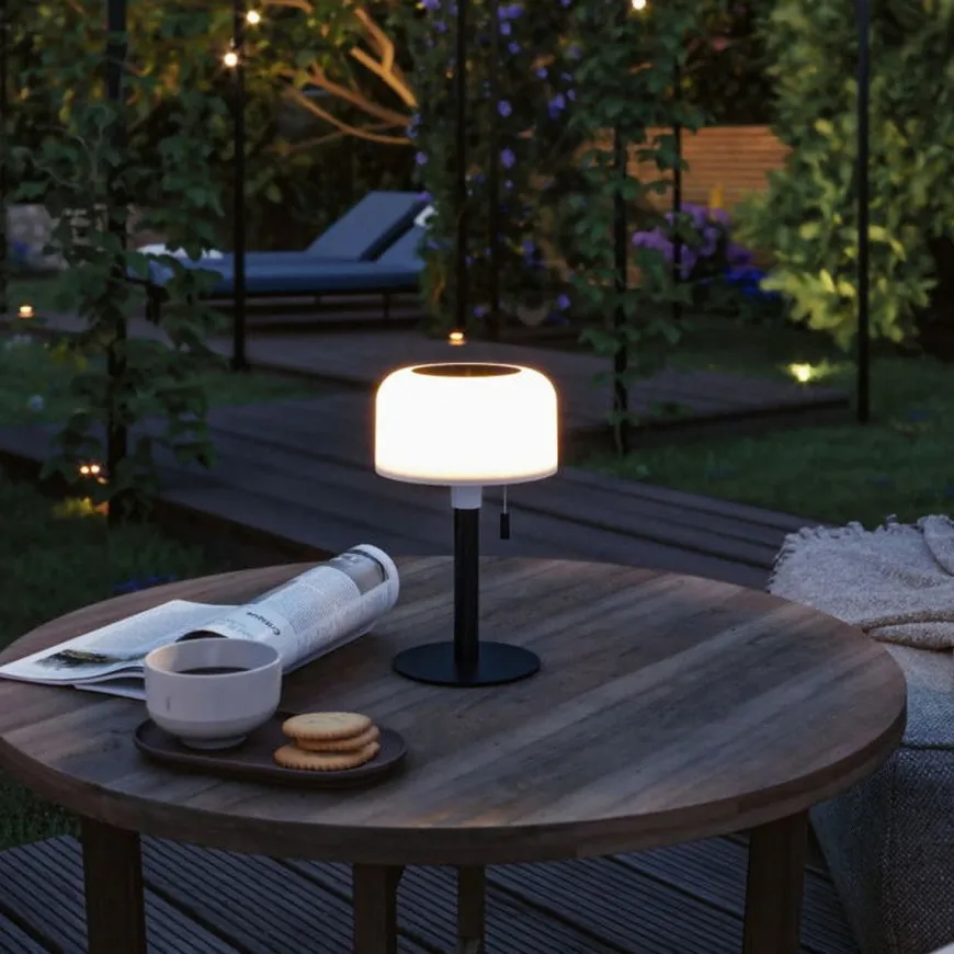 Bartja bordlampe oppladbar via USB eller solcelle 2700 Kelvin IP44