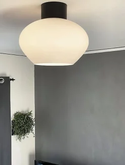 Bell taklampe 35 cm - Svart/Opal