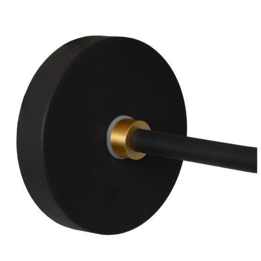 Berend vegglampe IP44 - Svart/Opal