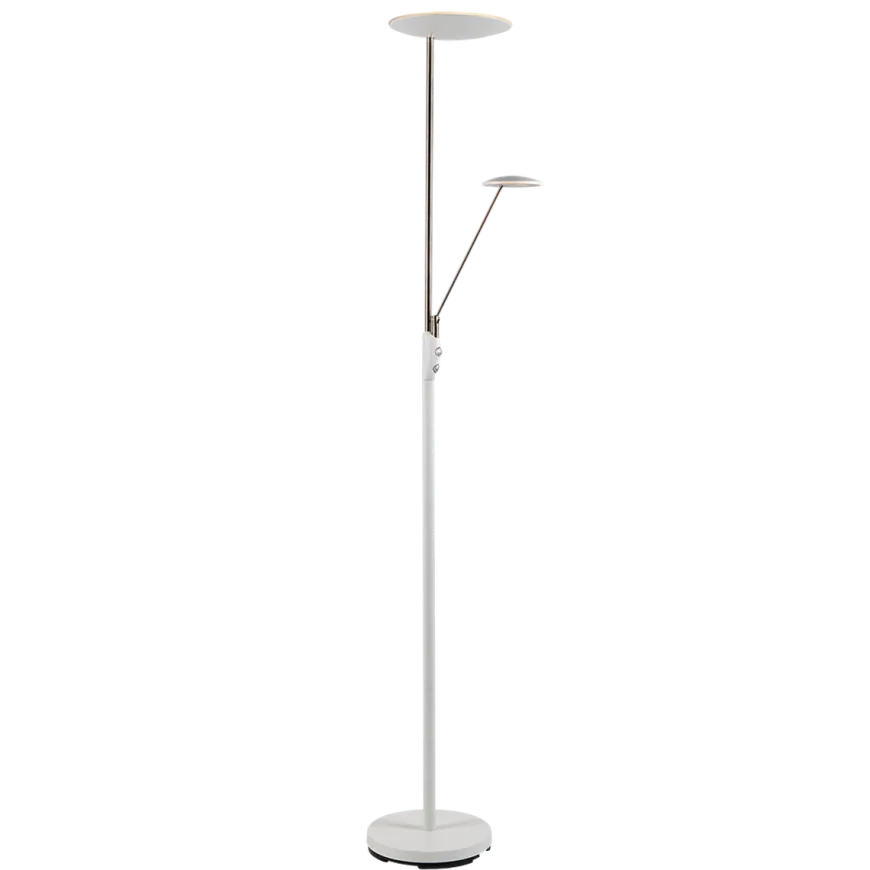 Bergamo gulvlampe m/lesearm 28+5W 183 cm 3000 Kelvin - Dimbar