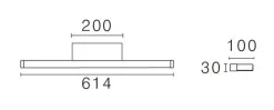 Bliz vegglampe baderom CS 2700/3000K 13,2W IP44 Dimbar - Hvit