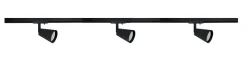 Bocca spotskinne 3 spotter 1 meter - Svart