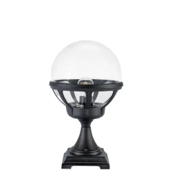 Bologna portstolpe 312 - Svart / Klart glass