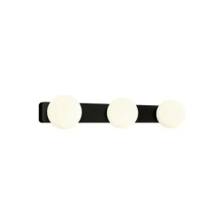 Brazos trippel vegglampe IP44 - Opal/Sort