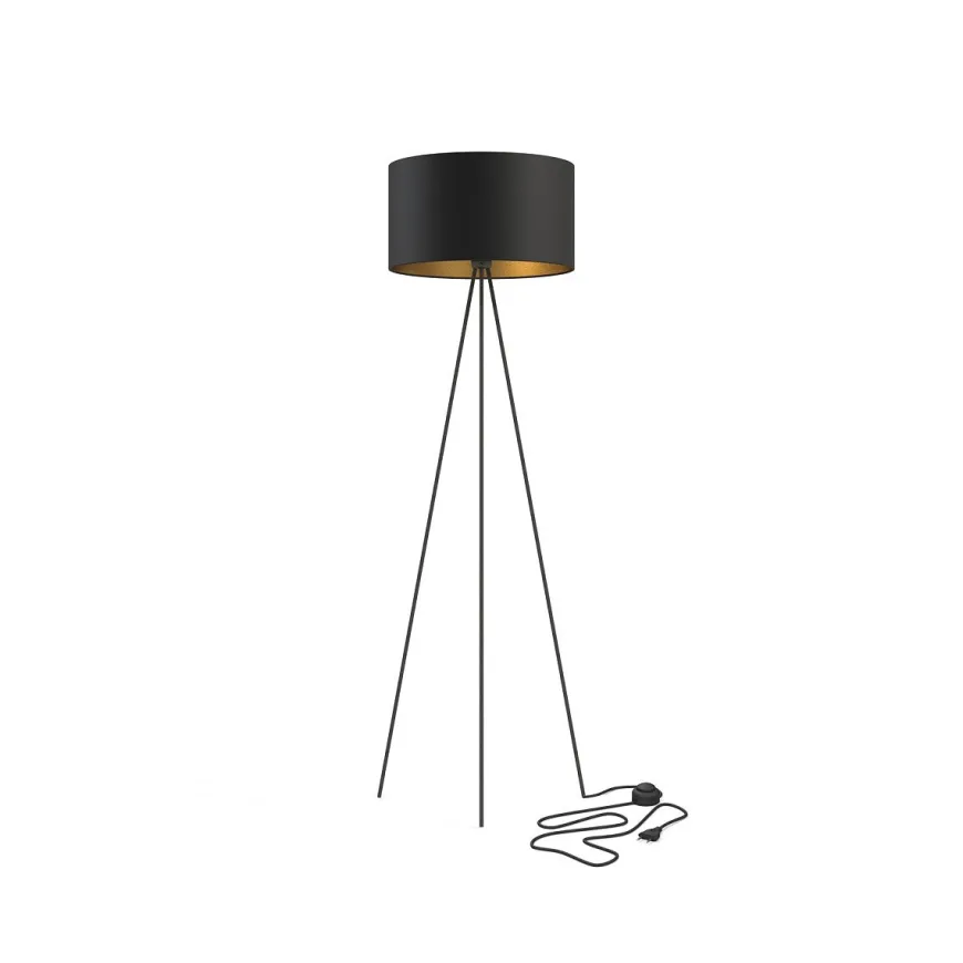 Cadilac gulvlampe - Svart/Gullfarget
