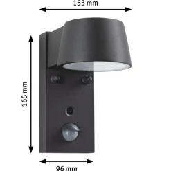 Capea vegglampe utendørs IP44 6W 2200/3000 Kelvin - Sensor