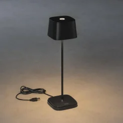 Capri bordlampe oppladbar utendørs IP54 - Svart