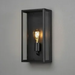 Carpi vegglampe utendørs IP44 - Svart/Klart glass