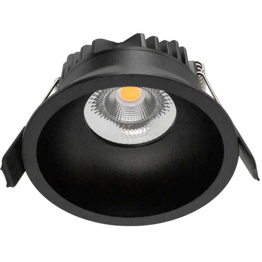 Ceto Mini Fixed lavtbyggende downlight 7W 2700K Dimbar IP44 - Svart