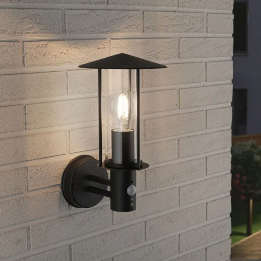 Classic vegglampe opp utendørs IP44 - Med bevegelsessensor