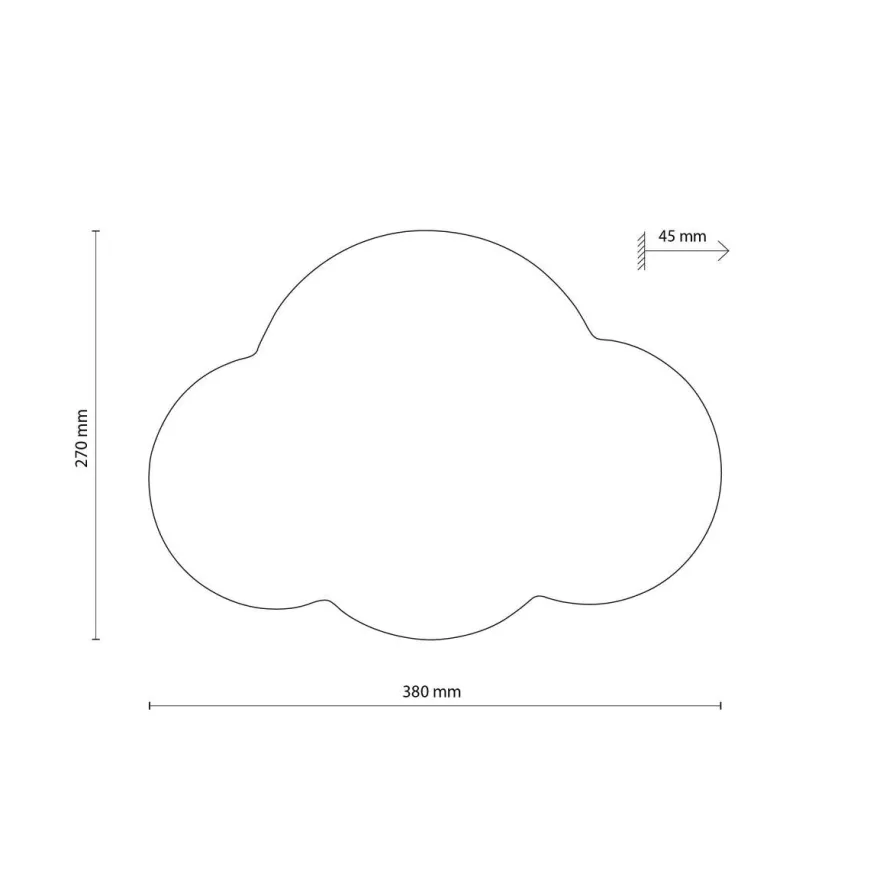 Cloud vegglampe