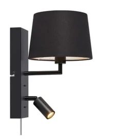 Como vegglampe - Svart