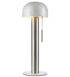 Costa bordlampe 46 cm - Hvit/Nikkelfarget - Hvit / Nikkel