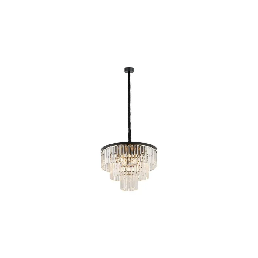 Cristal Lysekrone M - Svart