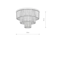 Cristal taklampe M - Sølv