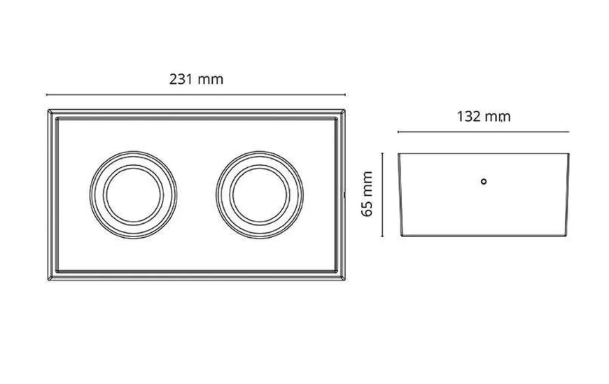 Cube 2x DimToWarm 2x6W LED 2000-2800K Ra>95 - Matt hvit