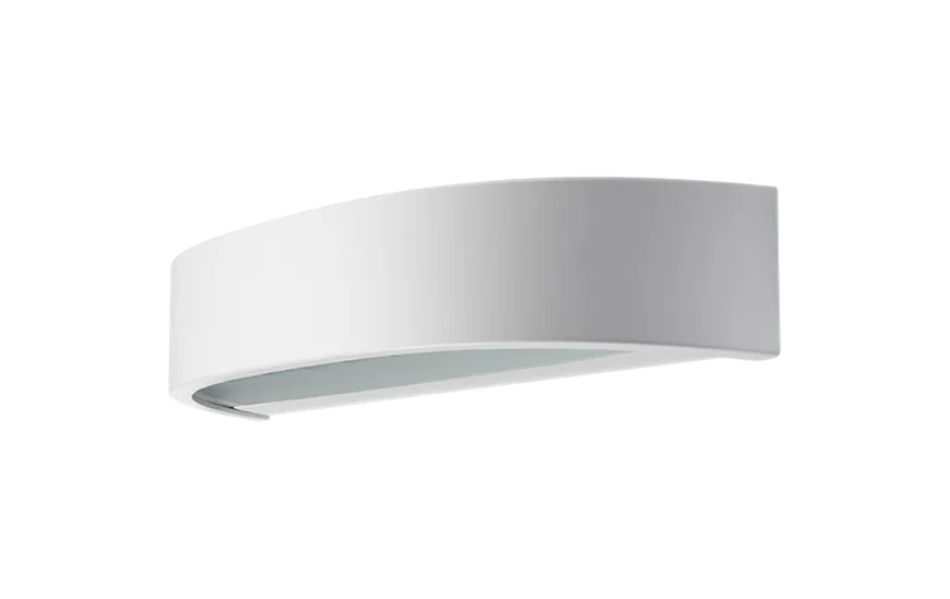 Curve direct vegglampe ned 10W 2700 Kelvin dimbar IP65 - Hvit