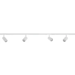 Designline Tube komplett 1,9 meter spotskinne med 4 spotter GU10 - Hvit