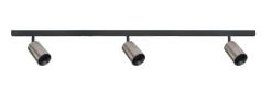Designline Tube Pro komplett 1.9 meter spotskinne med 3 spotter GU10 - Svart/Titanium