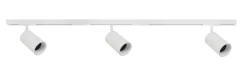 Designline Tube Pro komplett 1,9 meter spotskinne med 3 spotter GU10 - Hvit