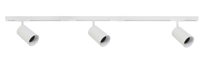 Designline Tube Pro komplett 1,9 meter spotskinne med 3 spotter GU10 - Hvit