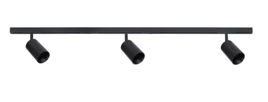 Designline Tube Pro komplett 1.9 meter spotskinne med 3 spotter GU10 - Svart