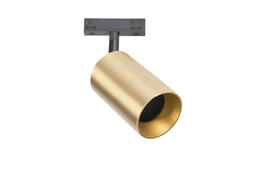 Designline Tube Pro komplett 1.9 meter spotskinne med 5 spotter GU10 - Svart/Messing