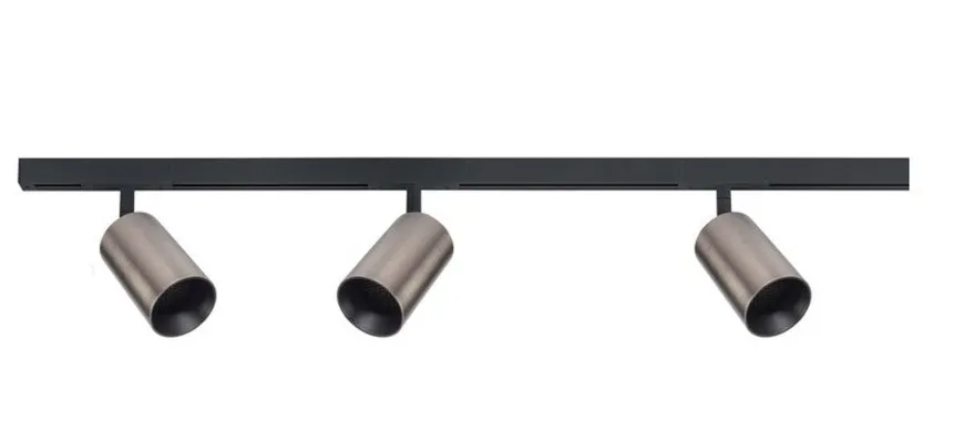Designline Tube Pro komplett 1 meter spotskinne med 3 spotter GU10 - Svart/Titanium