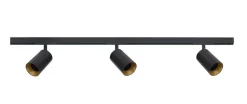 Designline Tube Pro komplett 1 meter spotskinne med 3 spotter GU10 - Svart