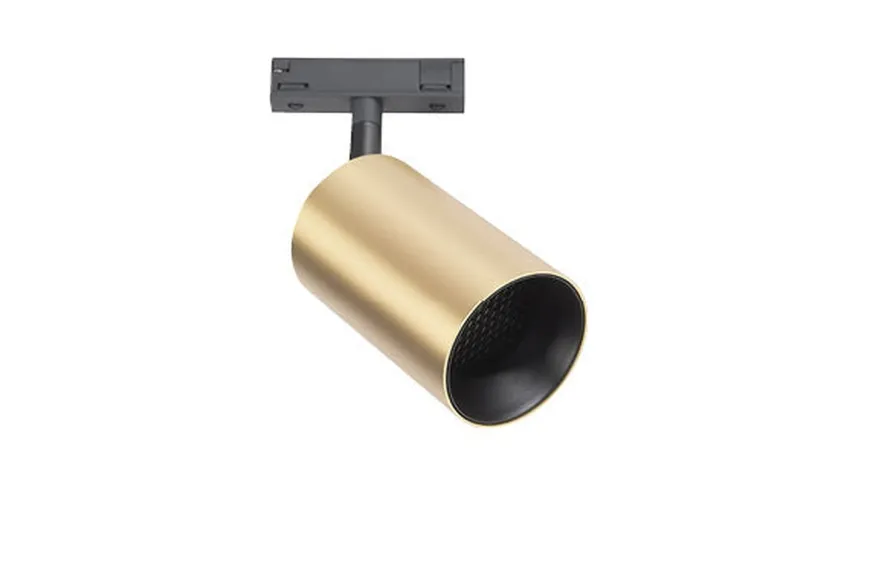 Designline Tube Pro komplett 1.9 meter spotskinne med 4 spotter GU10 - Svart/Messing