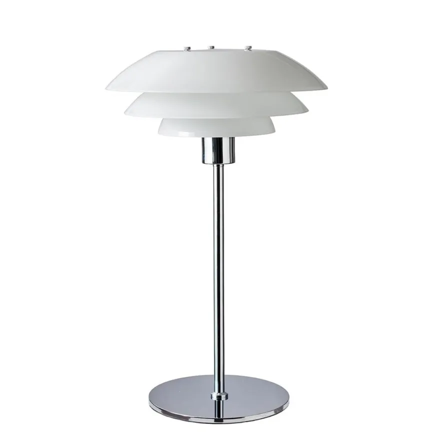 DL31 bordlampe - Krom/Opal glass