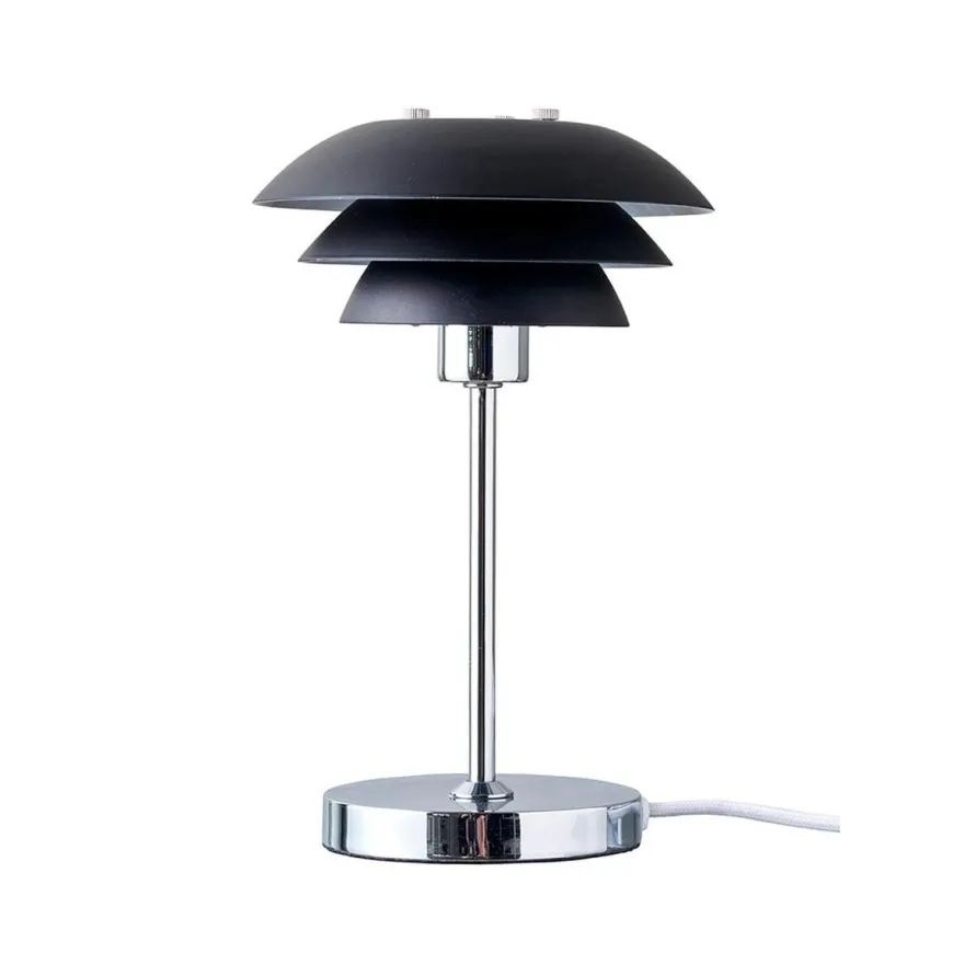 DL16 bordlampe - Krom/Svart