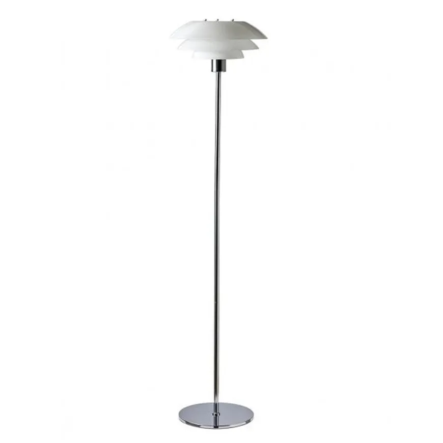 DL31 gulvlampe - Krom/Opal glass