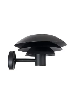 DL31 utendørs vegglampe IP44 - Svart