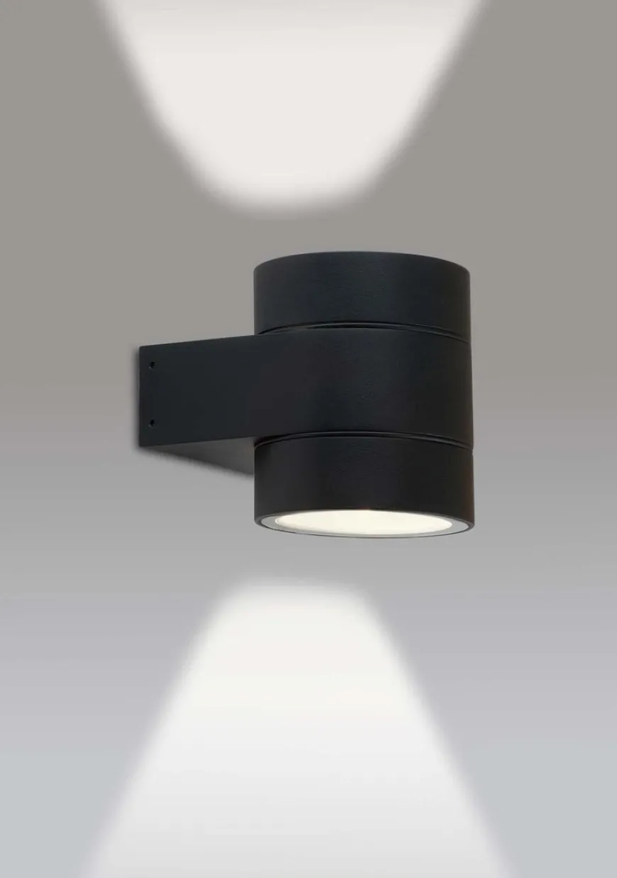 Dolio W90 vegglampe utendørs opp/ned 2x4,2W 3000K IP65 Dimbar - Svart