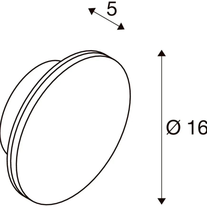 D-ring 16 cm vegglampe utendørs 7,5W 2700/3000 kelvin IP65 - dimbar