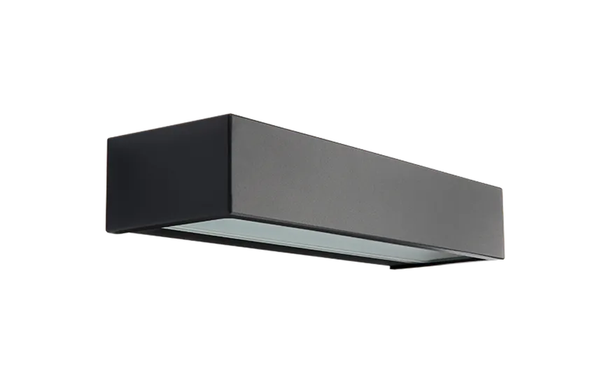 Edge direct vegglampe ned 7W 2700 Kelvin dimbar IP65 - Svart