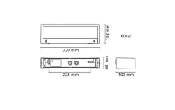 Edge direct vegglampe ned 7W 2700 Kelvin dimbar IP65 - Svart
