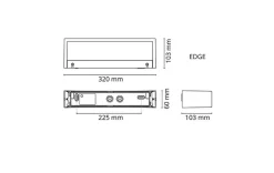 Edge direct vegglampe ned 10W 2700 Kelvin dimbar IP65 - Hvit