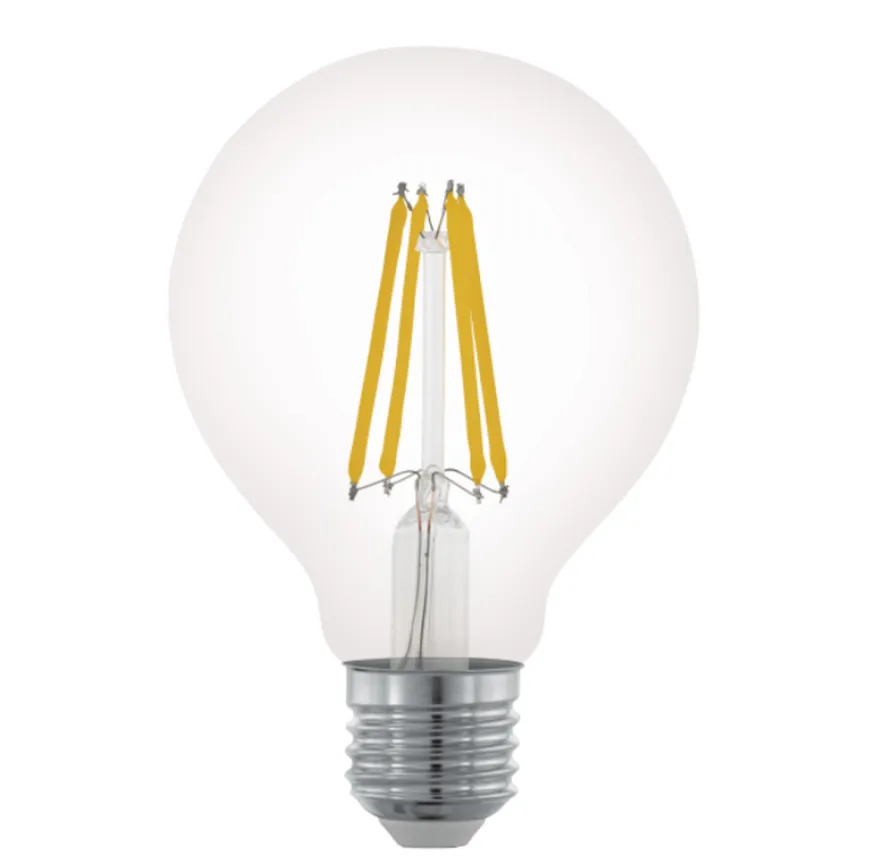 Eglo E27 Filament LED 6W 2700K 80 mm dimbar- Klar