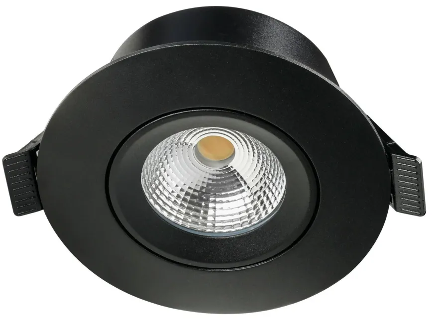 E95 lavtbyggende downlight 2700 Kelvin IsoSafe RA90 7W IP54 - Dimbar