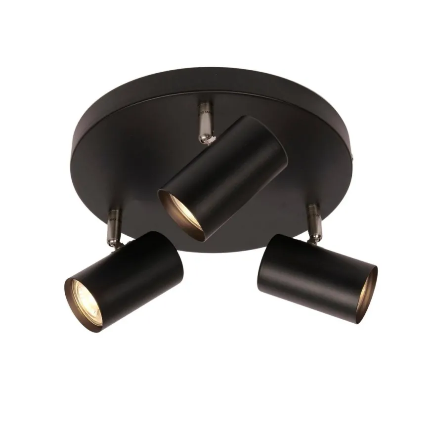 Era taklampe med 3 spotter - Svart