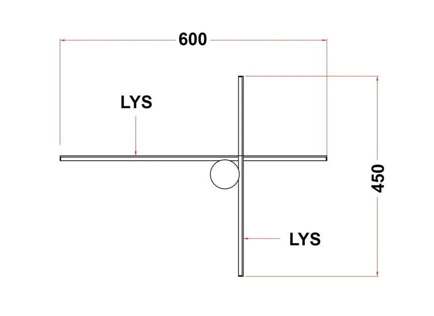 Eros Novata 600 10W 2700 Kelvin IP44 - Høyre modell