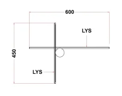Eros Novata 600 10W 2700 Kelvin IP44 - Venstre modell